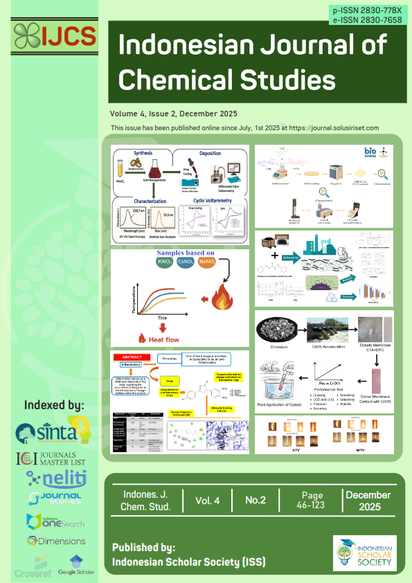					View Vol. 4 No. 2 (2025): Indones. J. Chem. Stud. December 2025
				