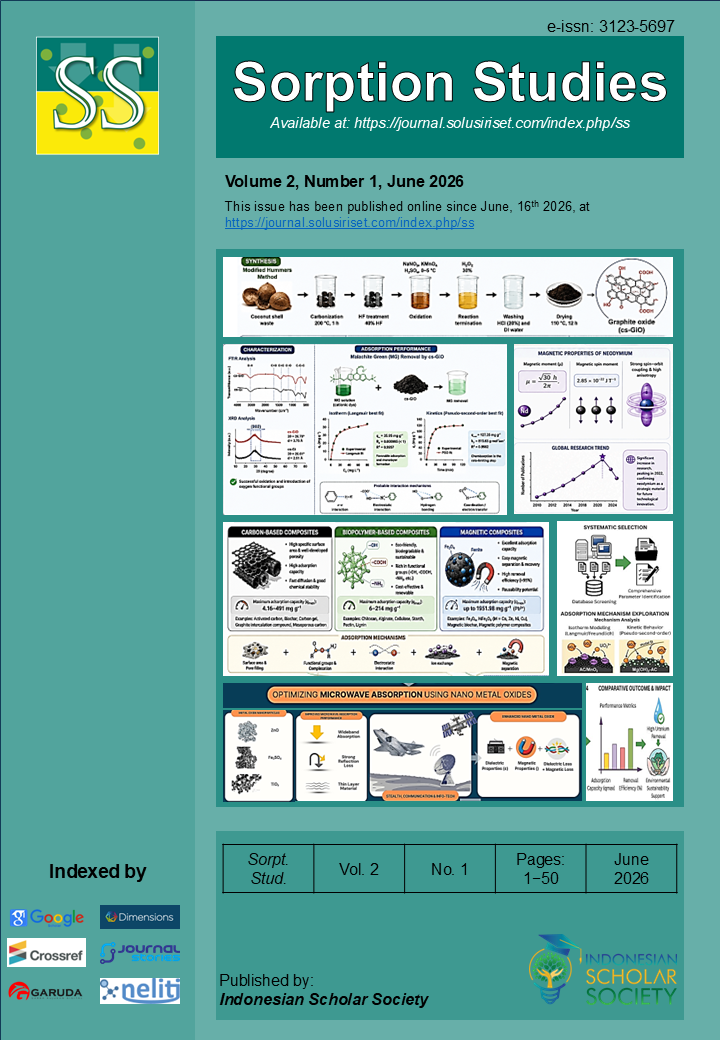 					View Vol. 2 No. 1 (2026): Sorption Studies, Vol. 2 No. 1, June 2026
				